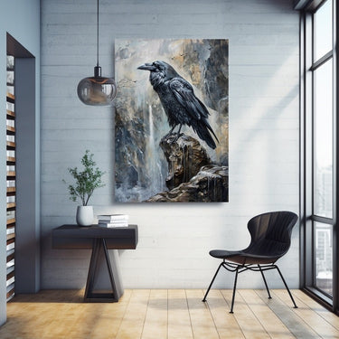 Raven Acrylic Painting